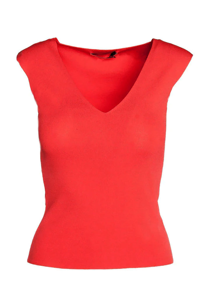 Aldo Martins Cherry Knit Tank Top in Raspberry - Arielle Clothing