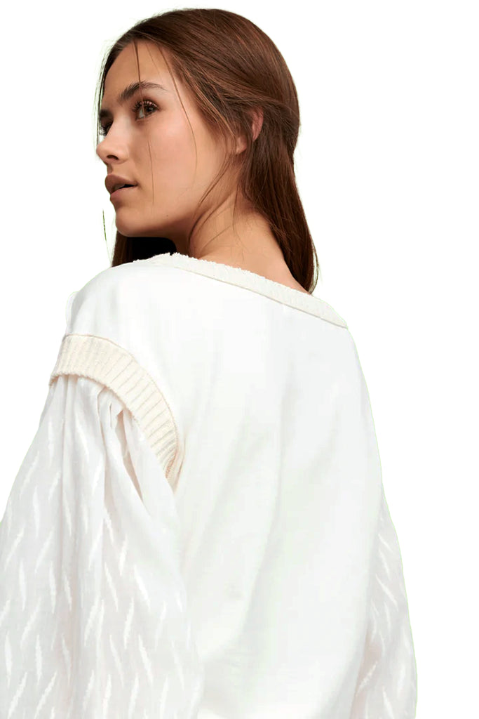 Aldo Martins Papaya Cotton Sweater with Embroidery - Arielle Clothing