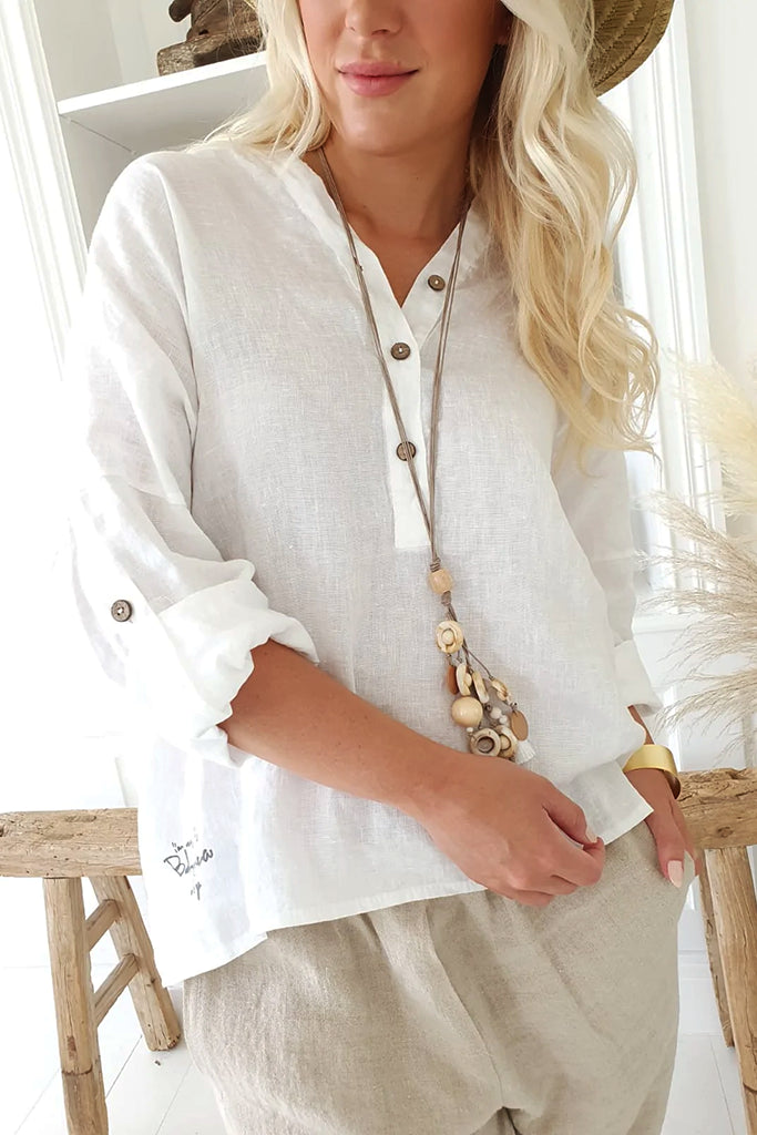 Bypias Amor Top in White - Arielle Clothing