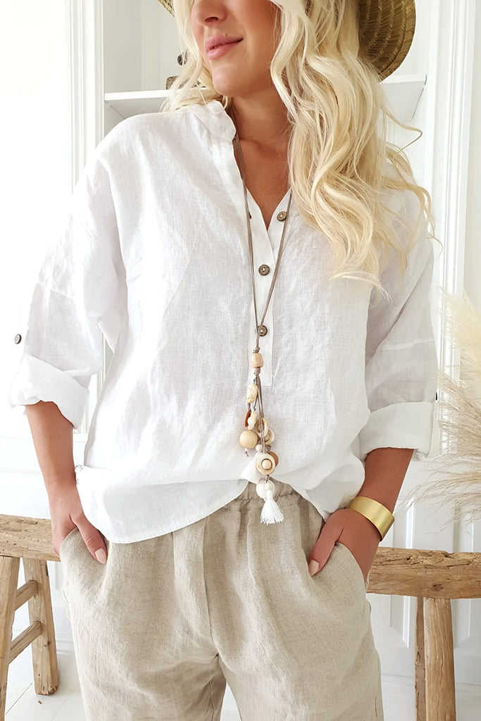 Bypias Amor Top in White - Arielle Clothing