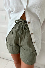 Bypias Cutie Shorts in Olive - Arielle Clothing