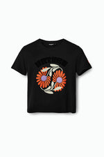 Desigual Elda Printed Tee in Black - Arielle Clothing