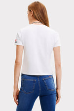 Desigual Elda Printed Tee in White - Arielle Clothing