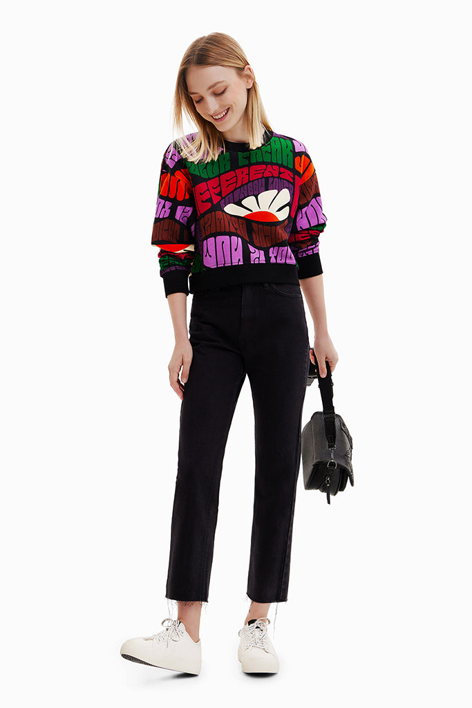 Desigual Emma Printed Sweat in Tutti Frutti - Arielle Clothing