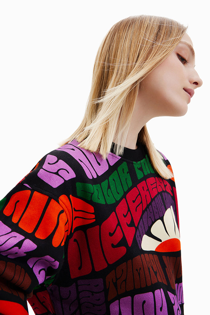Desigual Emma Printed Sweat in Tutti Frutti - Arielle Clothing