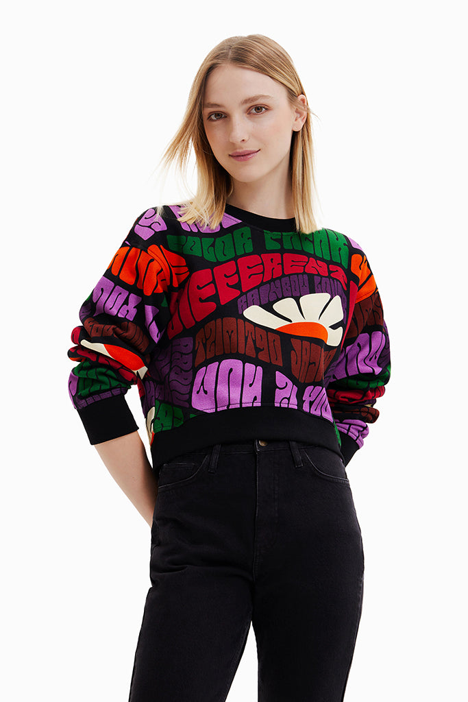 Desigual Emma Printed Sweat in Tutti Frutti - Arielle Clothing