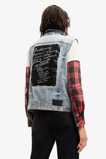 Desigual Filadelfia Denim Vest in Mid Wash - Arielle Clothing