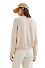 Desigual I Love You Pullover in White Linen - Arielle Clothing