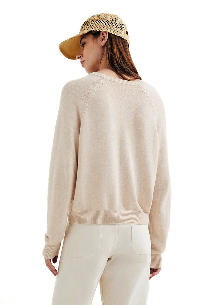 Desigual I Love You Pullover in White Linen - Arielle Clothing