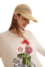 Desigual I Love You Pullover in White Linen - Arielle Clothing