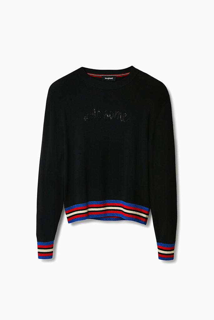 Desigual Mara Awesome Sweater in Black - Arielle Clothing