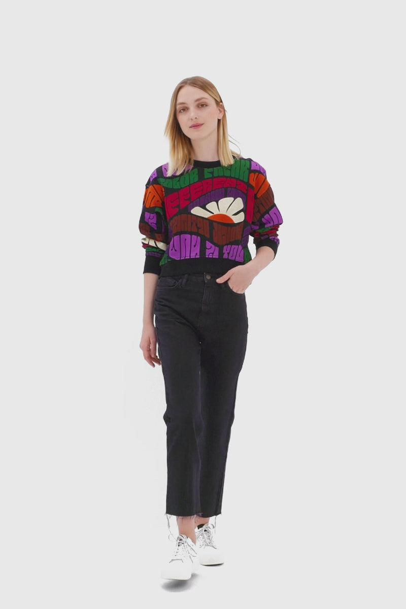 Desigual Emma Printed Sweat in Tutti Frutti - Arielle Clothing