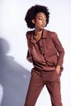 Funky Staff Como Blouse in Toffee - Arielle Clothing
