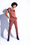 Funky Staff Como Blouse in Toffee - Arielle Clothing