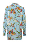Funky Staff Olivia Blouse in Japan Flower Blue - Arielle Clothing