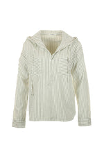 Funky Staff Sara Stripes Shirt in White - Arielle Clothing