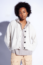 Funky Staff Sara Stripes Shirt in White - Arielle Clothing