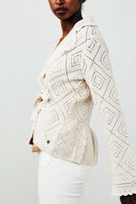 Odd Molly Aurora Cardigan in Light Porcelain - Arielle Clothing
