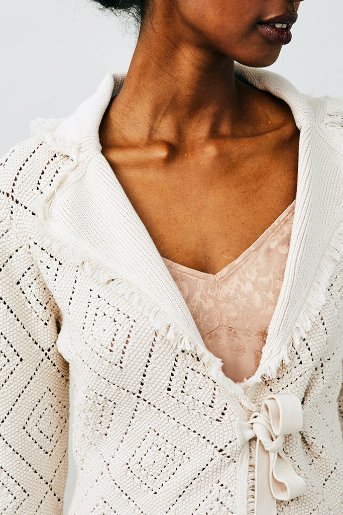 Odd Molly Aurora Cardigan in Light Porcelain - Arielle Clothing