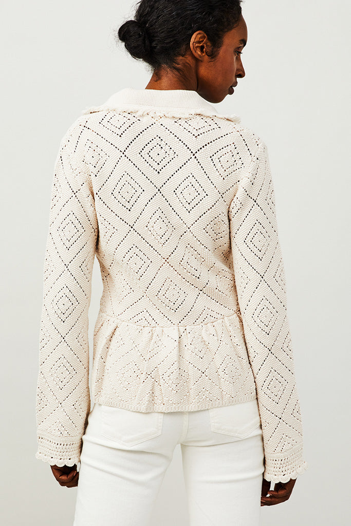 Odd Molly Aurora Cardigan in Light Porcelain - Arielle Clothing