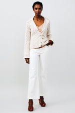 Odd Molly Aurora Cardigan in Light Porcelain - Arielle Clothing