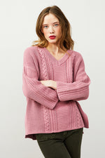 Odd Molly Frida Sweater in Fair Pink - Arielle Clothing